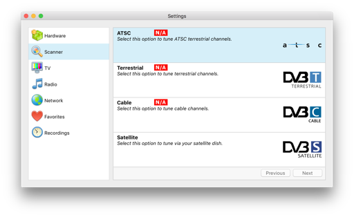 scanner options